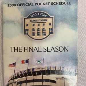 NY Yankees pocket schedule final season 08 collect